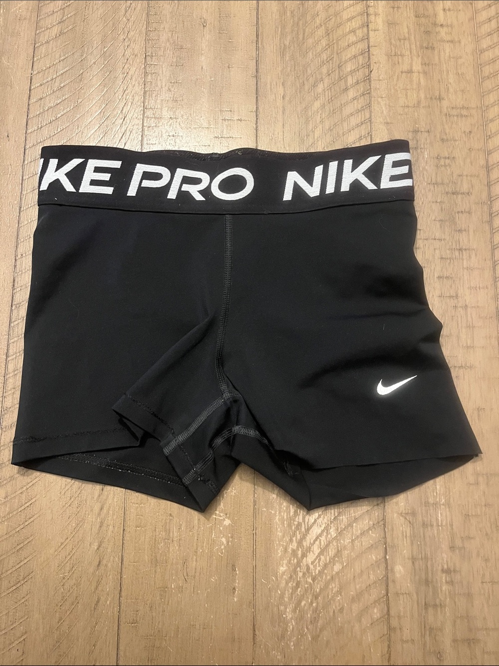 Nike Black Pro Elastic-Waist Girls' Athletic Shorts